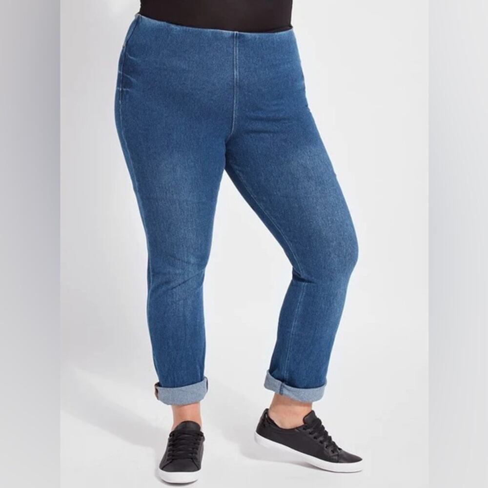 LYSSE Boyfriend denim pullup stretch pants size 2X